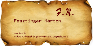 Fesztinger Márton névjegykártya